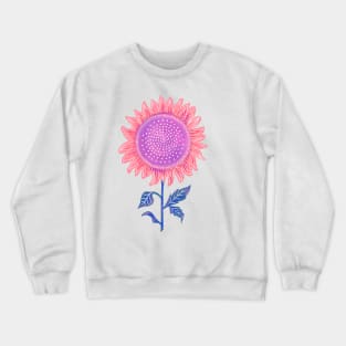 Sunflower print Crewneck Sweatshirt